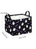 Halloween Foldable Storage Basket Large Capacity Cartoon Pumpkin Bat Collapsible Bin With Handles For Toys Books Clothes Snacks