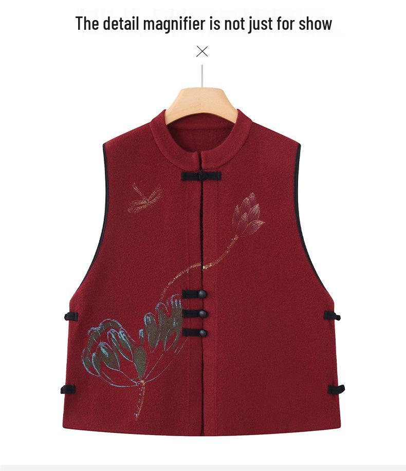 2026 Spring Women's Embroidered Shawl Vest - New Chinese Style