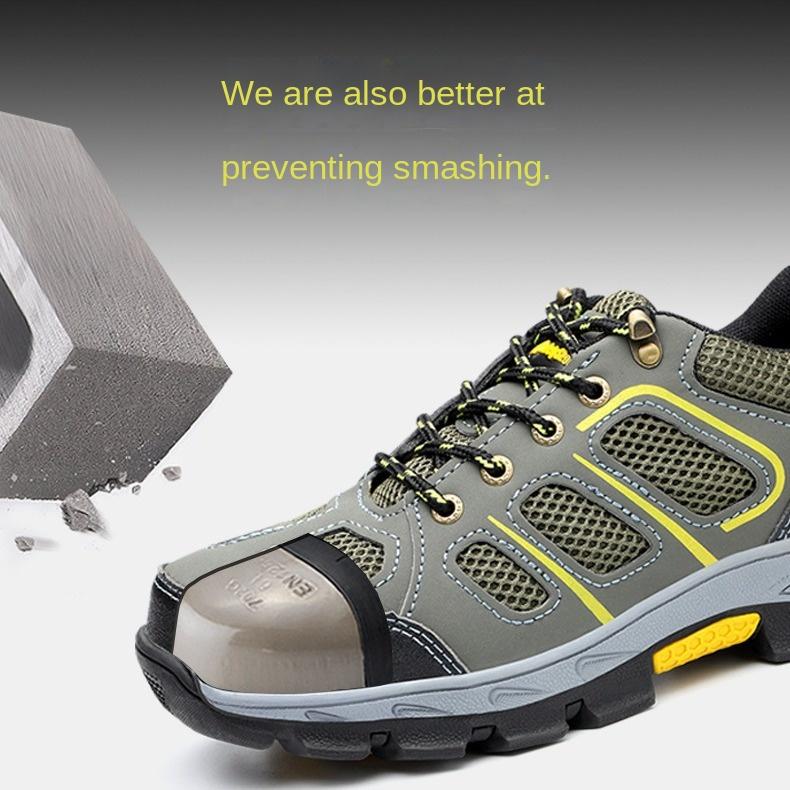 Labor Insurance Shoes Men's Anti-smashing and Anti-piercing Steel Baotou Wear-resistant Safety Shoes
