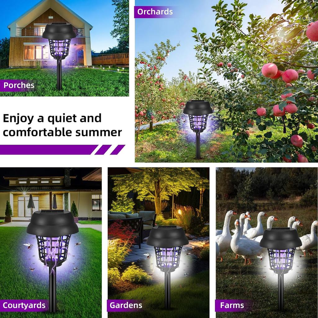 Oudoor Solar Powered Mosquito Killer Lamp Portable Radiationless Mosquito Repellent Mute Insect Trap Mosquitoe Eliminator