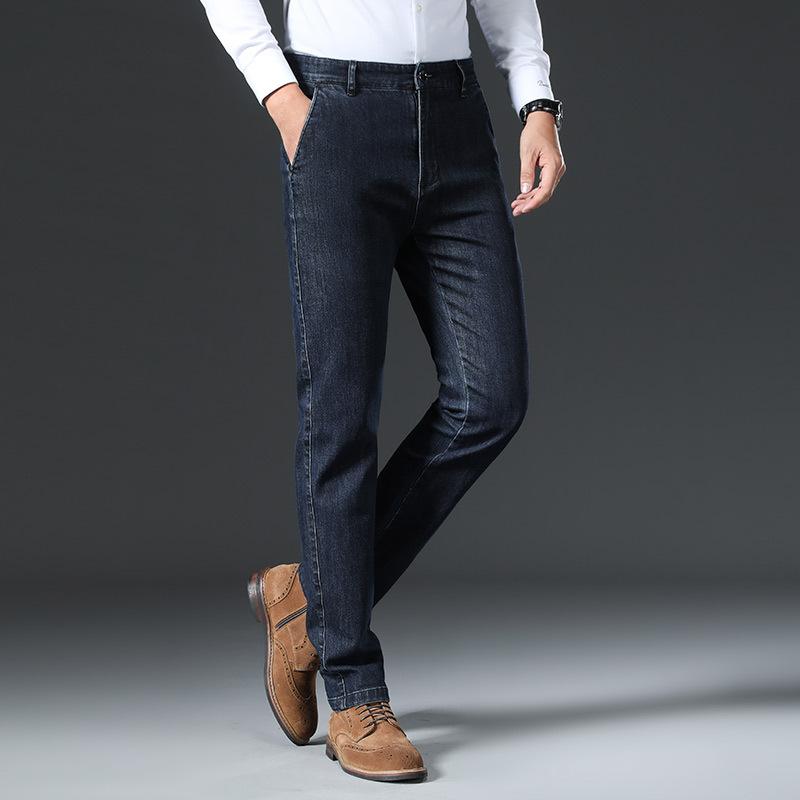 Джинсы прямые мужские классические джинсы с завышенной талией — фото 4