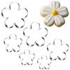 3 Pcs of Flower Shaped Cookie Cutters, Stainless Steel Rose Petals Fondant Cutters Pastry Biscuit Molds for Baking DIY