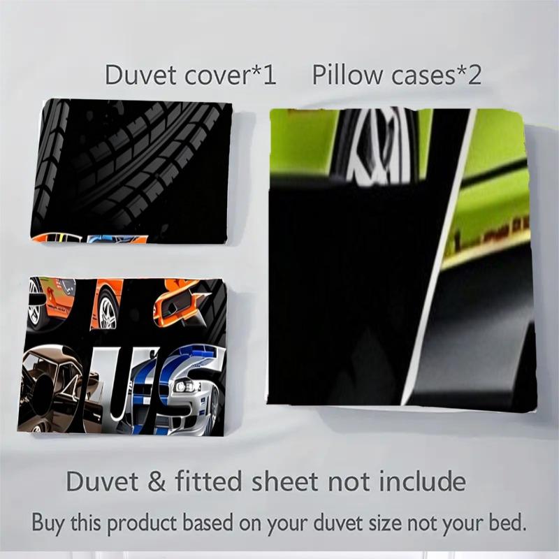 Custom 3pcs Fast Furious Bedding Sets For All Sizes New 9D Printed Bed Cover Comforter Duvet Cover Pillowcase Bedroom Decoration