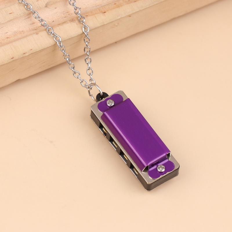 4-Hole 8-Tone Mini Necklace Harmonica Musical Instrument Toys For Kids Children'S Elementary School Entrance Music Toy Gift