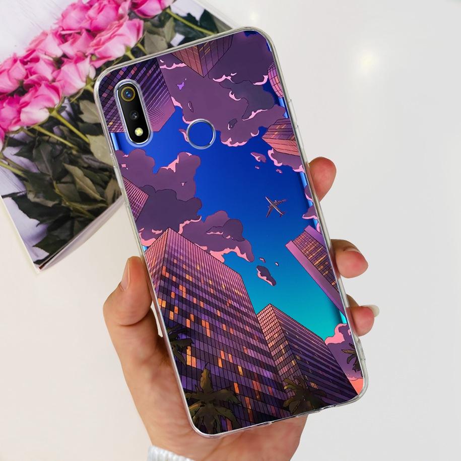 For Realme 3 Pro Case Soft Silicone Marble Butterfly Cover For OPPO Realme 3 Pro RMX1851 Coque Realme3 3i RMX1825 RMX1821 Fundas