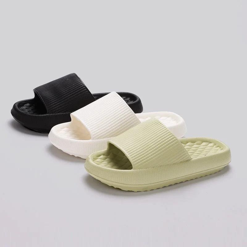 Fashion Platform Cloud Slippers Women Summer 2024 Lightweight Soft Sole Platform Sandalias De Mujer Casual Non-slip Beach Shoes Slides