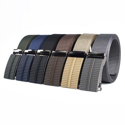 Nylon Stoffgürtel Herren Freizeit Glatte Schnalle Herren Gürtel