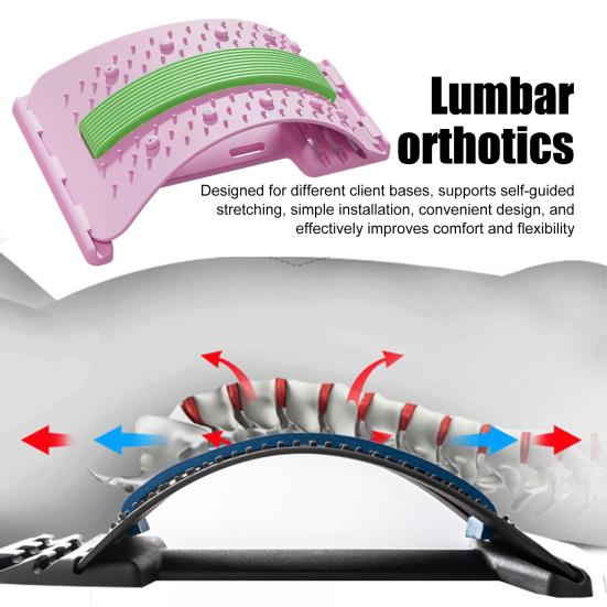 Back Stretcher Waist Trainer Adjustable Spine Decompressor Scoliosis Sciatica Lower Back Pain Relief Massager Lumbar Back Cracker Board Stretching