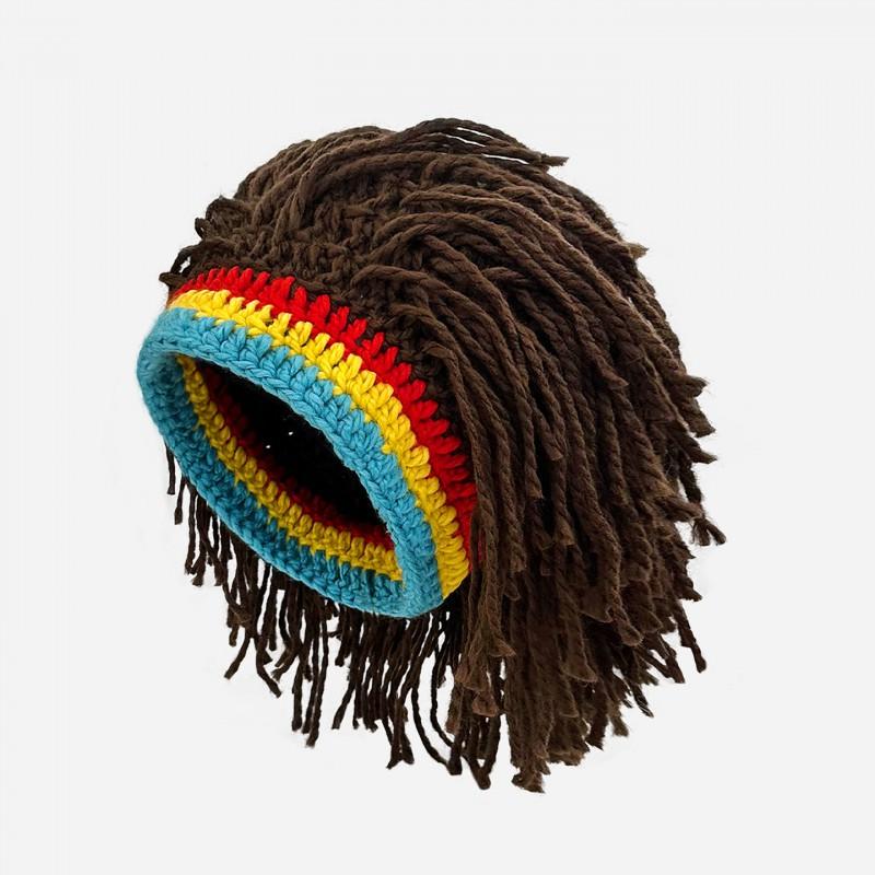 Funny Wig Hat Men Women Reggae Dreadlock Knit Beanie Warm Fashion Headwear