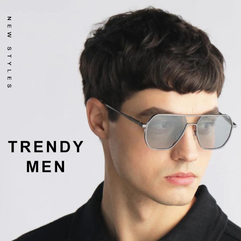 Photochrome Sonnenbrille aus Metall für Herren und Damen, modisch, polarisierte Sonnenbrille, stilvolles Chamäleon, blendfrei, UV400