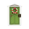 Glowing Elf Door Refrigerator Magnet Wooden Refrigerator Patch Christmas Fridge Magnet  Holiday