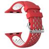 Silicone Bracelet - MY-MONTRE - Red/White 38/40/41mm - Compatible Apple Watch - Ventilated - Unisex