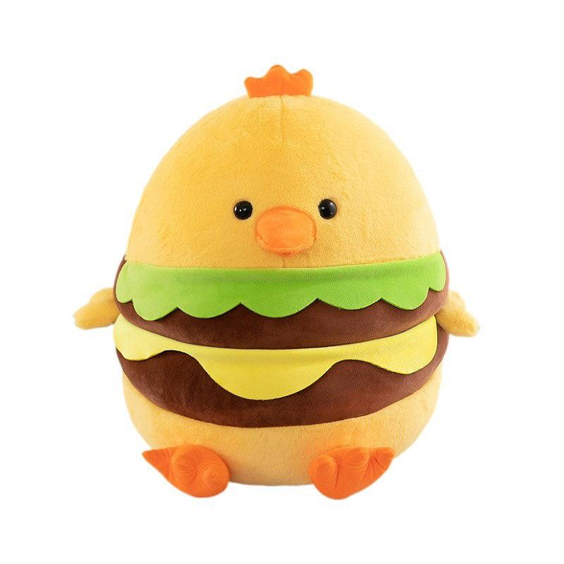 Hamburg Chicken Doll Creative Funny Plush Toy Little Yellow Chicken Doll Children'S Gift