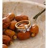 Yhpup Size 6789 Stainless Steel Cubic Zirconia Thin Ring 18K Gold Color PVD Plated Chic Trendy Women Jewelry Accessories