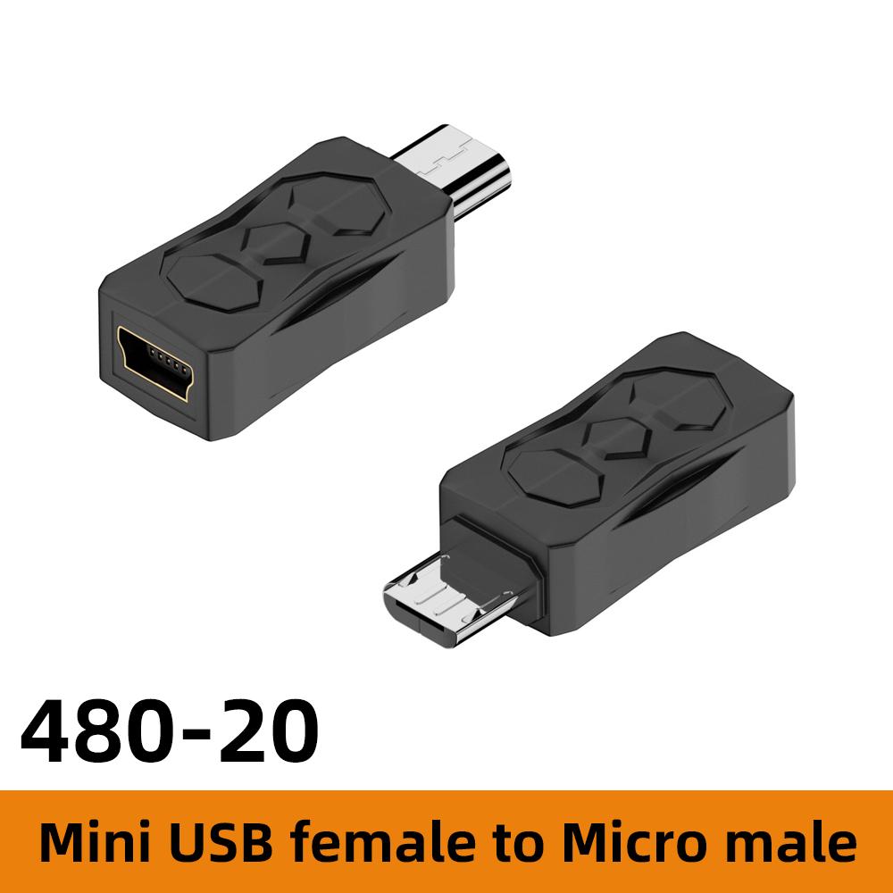 2 Stück USB auf Micro USB Mini USB Adapter Konverter USB Stecker auf Buchse Konverter 480Mbps Anpassbar an verschiedene USB-Serien-Konverter