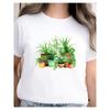 Crazy Plant Lady Letter Graphic T-Shirt Women’s Crew Neck Short Sleeve Tee Funny Plant Lover Print Soft Comfortable Top