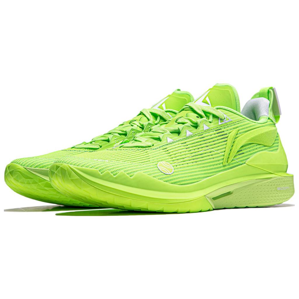 New LINING JB2 Basketball Shoes Men Low Top Fluorescent Vanilla Green ABAT081-7