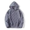 Men Hooded Sweater Fall and Winter New Foreign Trade Slim Round Neck Long Sleeved Square Plaid Casual Windbreaker Male Clothes