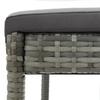 Garden Bar Stool with Cushion 4 pcs Grey Poly Rattan