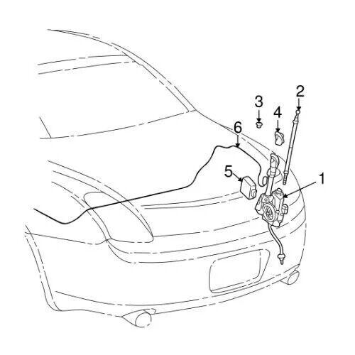 

New Car Antenna Rod Mast & Cable 86337-24340 86337-24080 For Lexus 2002-2010 SC430