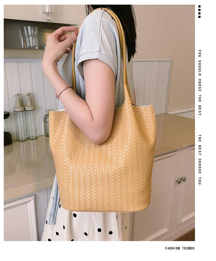 Women's 2026 Fashion Woven Tote Bag - Versatile, High-End, Large Capacity Shoulder Handbag