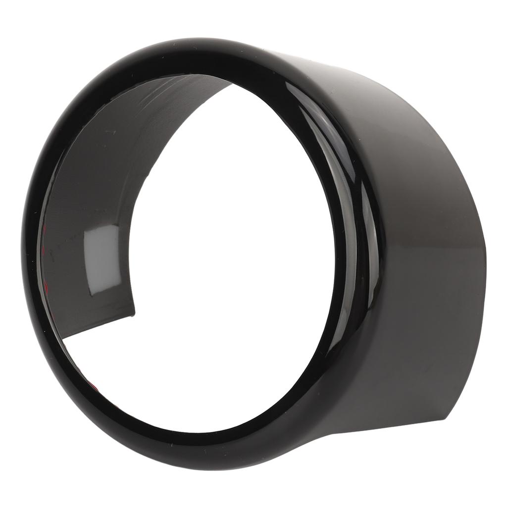 Front Grille Emblem Logo Ring Glossy Black Exterior Badge Decoration Cover Trim Stickers