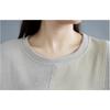 New Spring Women Full Sleeve Loose Casual O-Neck Basic Tops Solid Buttons T-Shirt New Pullover