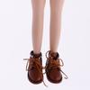 Fashion Floral Sleeveless Dress & PU Leather Boots Shoes for 12'' Doll Costume ACCS