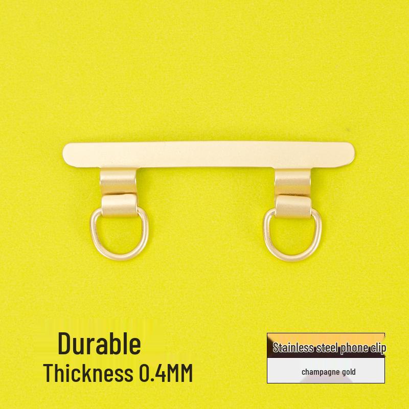 High-End Stainless Steel Ultra-Thin Mobile Phone Lanyard Connector Clip