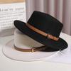 French Celebrity Flat Top Woolen Top Hat Women's Autumn and Winter Retro Versatile Flat Edge Hat British Hepburn Style Jazz Hat