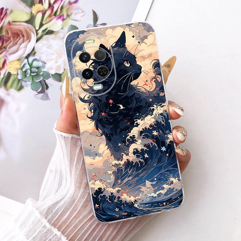 Transparent Case For Huawei Nova 15 Cover Cute Cat Fashion Butterfly Luxury Painted Casing For Huawei Nova15 PSN-AL00