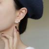 925 Sterling Silver CZ Wing Earrings, Gold Plated Sparkling Zircon Ear Crawler Studs for Women, Hypoallergenic Fine Jewelry