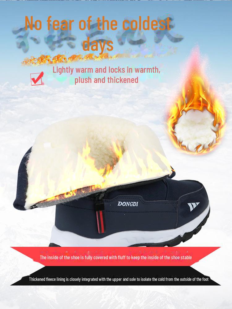 Northeast Winter Plus Velvet Warm Snow Boots - Men's & Women's Non-Slip Long Tube Cycling Outdoor Cotton Boots