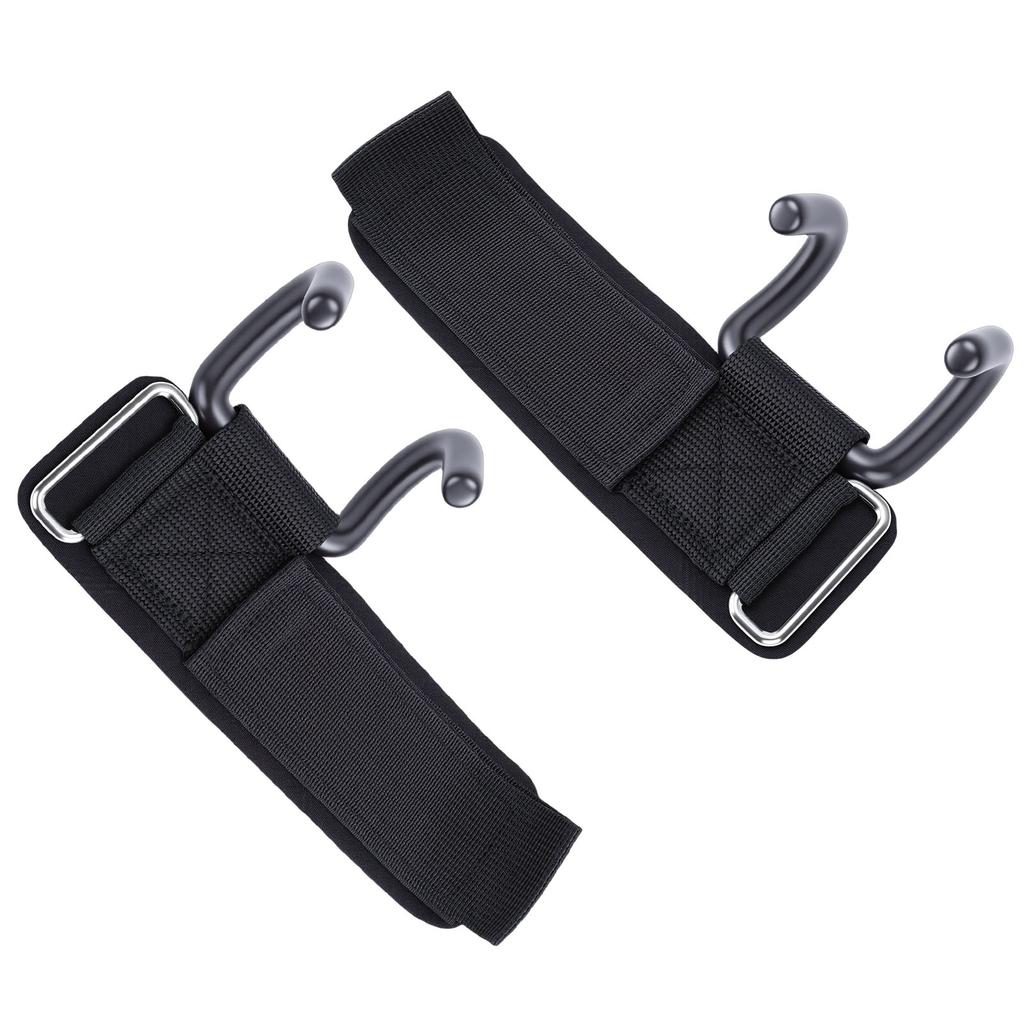 2 Pcs Weight Lifting Hook 330lbs Load Bearing Fitness Wrist Strap Hand Grip Support for Deadlift Pull Up