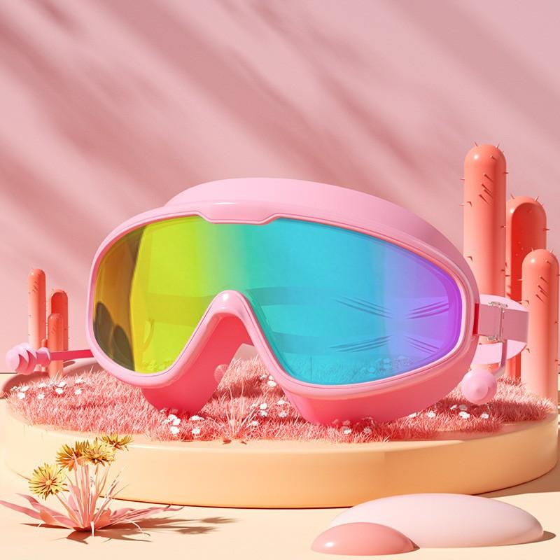 Swimming Goggles Big Frame Swimming Goggles Big Frame HD Wide View Anti-Fog UV Protection Swimming Goggles for Adults No Leaking