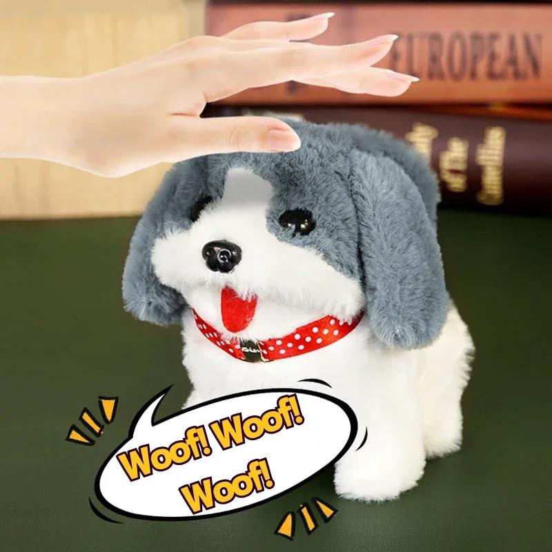 Electronic Walking and Barking Plush Dog Toy Interactive Puppy Dog with Remote Control for Kids Toddler Gifts toys
