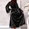 Women Sexy Silk Kimono Dressing Gown Bath Robe Babydoll Sxey Lingerie Set Nightdress