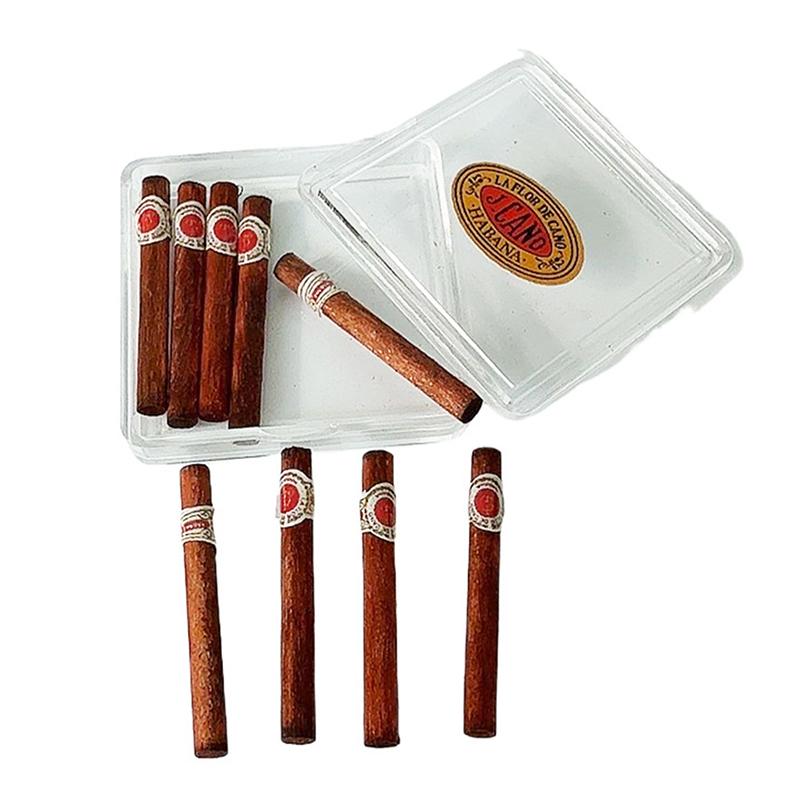 1/12 Dollhouse Miniature Cigar Case Doll Home Decoration Dolls House Micro Scene Photo Props Pretend Play Toy
