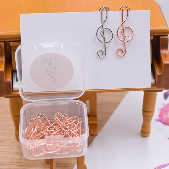 10 ks/sada barevných kancelářských sponek hladkých tvar hudebních symbolů odolné proti korozi špendlíky na lístky na stůl
