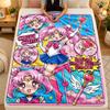 Flannel BlanketSailor Moon Warm Soft Throw Blanket for Indoor Sofa Bed Living Room Use