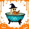 1/2pcs Halloween Ghost Bubble Bath LED Lamp Cute Ghost Night Light for Bathroom Bathtub Decor Color-Changing Mood Light