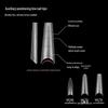 600pcs Transparent Full Cover Nail Tips with Scale Line - No Filing Needed, Traceless, Removable, Wearable False Fingernail Stickers in Box.