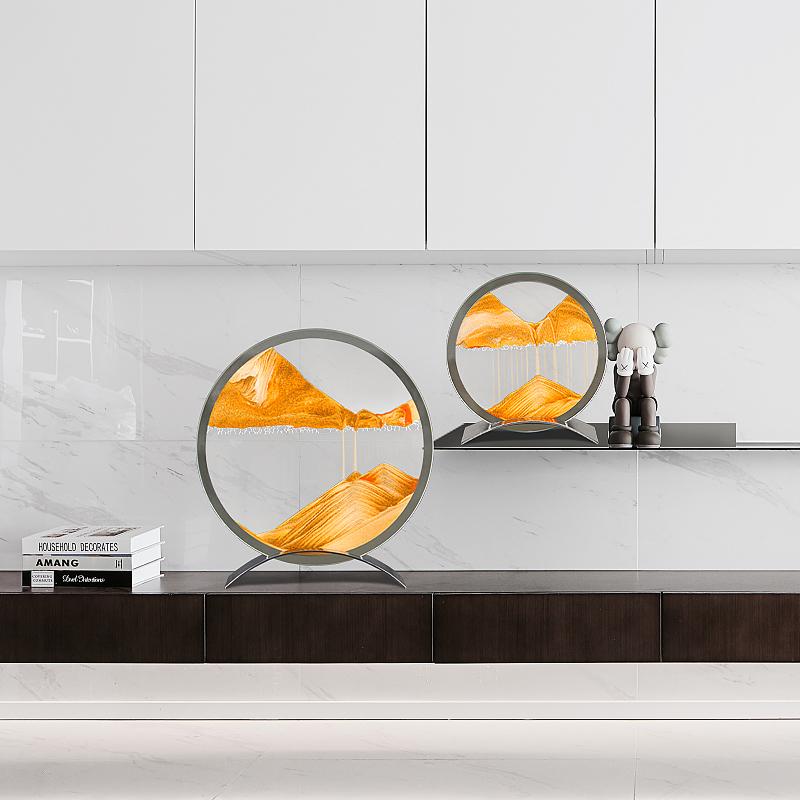 Creative Mirror Quicksand Painting Decorations Gifts Hourglass Living Room Office Desk Home Decoration Painting Festival Crafts