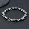 11mm Vintage Keel Chain Bracelet for Men Oxidized Square Link Wristband Viking Punk Father's Day Gift