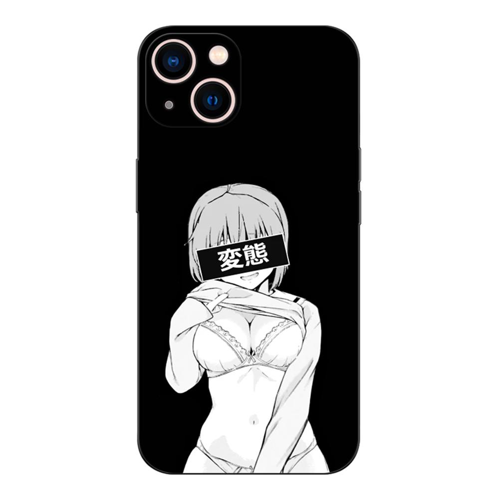 Schwarze TPU-Hülle für Motorola Edge 20 Lite Pro 2021 S Moto E20 E30 E40 E7 4G G 5G Plus Waifu Girl Anime