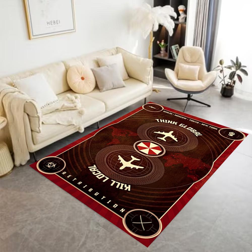 Resident Evil: Regenschirm Belagerung Teppich Geeignet für Dekorieren Zimmer Spielzimmer Wohnheim Outdoor Antirutsch Teppich Anime Büro Dekor