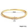 Greatera Trendy Gold Plated 316L Stainless Steel Bangles Bracelets for Women Delicate Cubic Zirconia Bracelet Party Jewelry