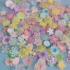 Mixed Design Kawaii Peach Blossom Flowers Flat Back Stone Figurines Scrapbook DIY Bow Decor Accessories Crafts