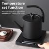 220V Electric Coffee Pot 1000ml Hot Water Jug Temperature-Control Heating Water Bottle Stainless Steel Gooseneck Tea Kettle