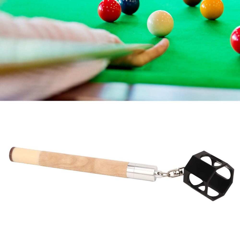 2 in 1 Pool Cue Chalk Holder Compact Cue Tip Pricker Tip Pricker Wooden Cue Billiard Accessory